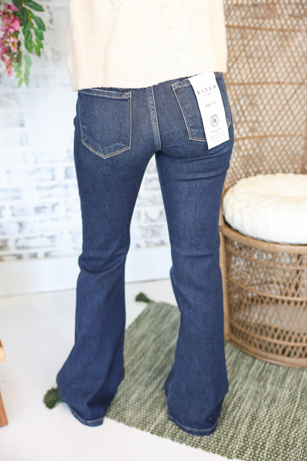 Risen - TC High Rise Flare Jeans "Dark"