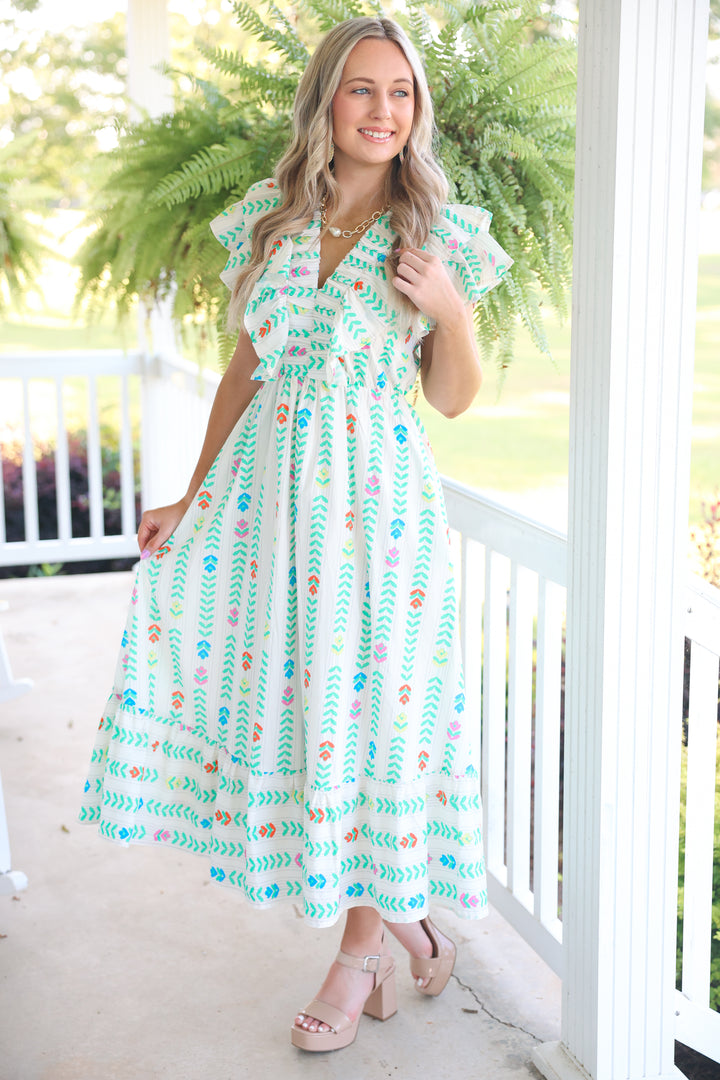 Color Spectrum Dress "Off White"