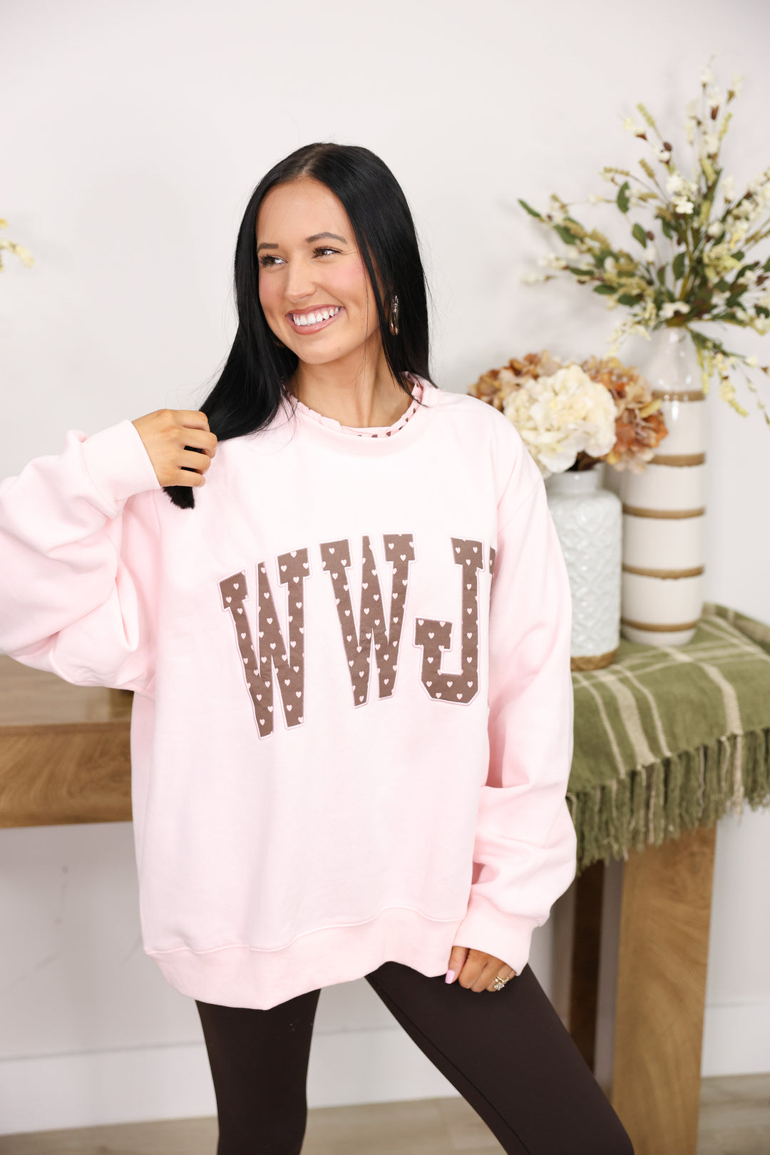 WWJD Heart Crewneck