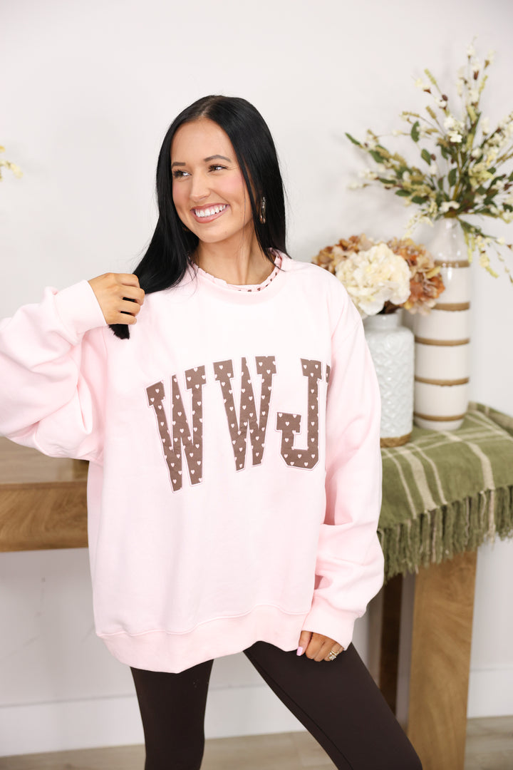 WWJD Heart Crewneck
