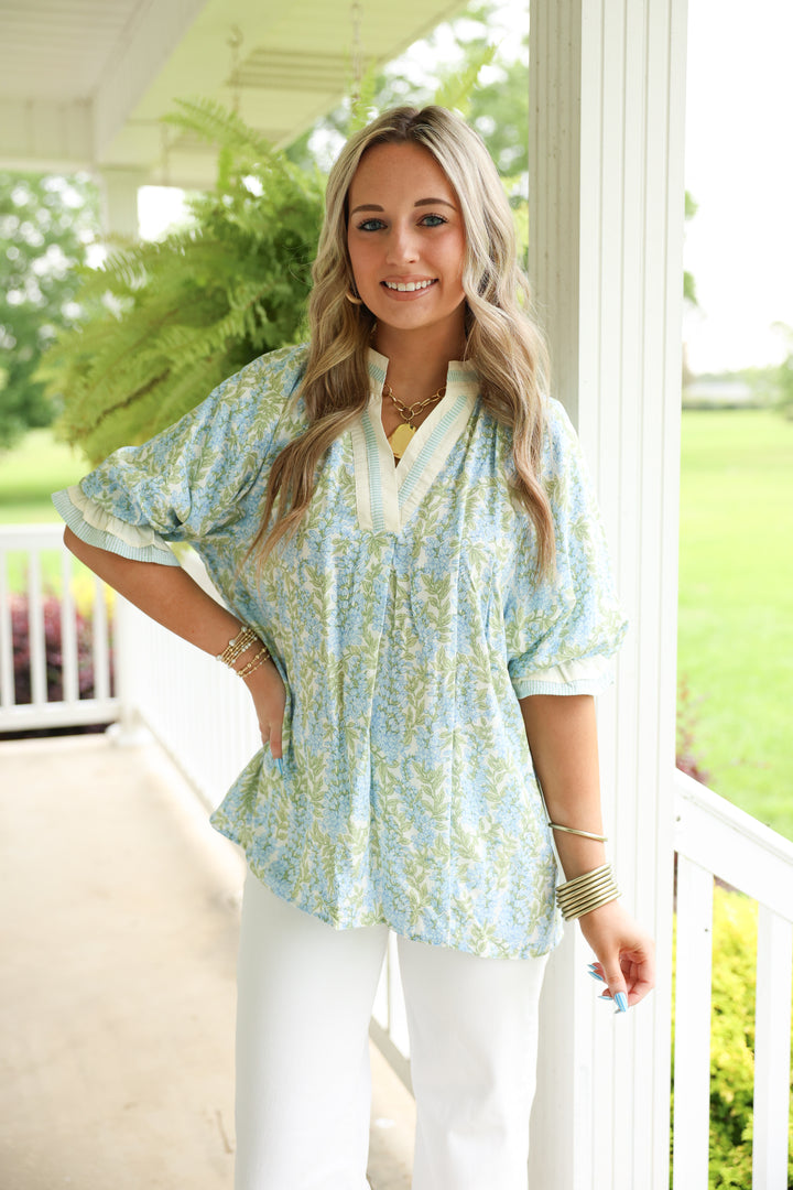 Sunny Sky Printed Top