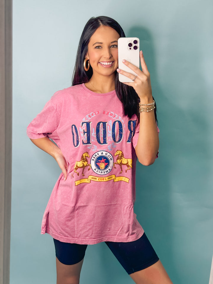 Long Live Rodeo Vintage Graphic Tee "Pink"