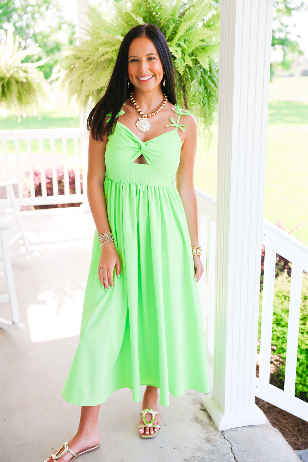 Summer Living Midi Dress "Lime"