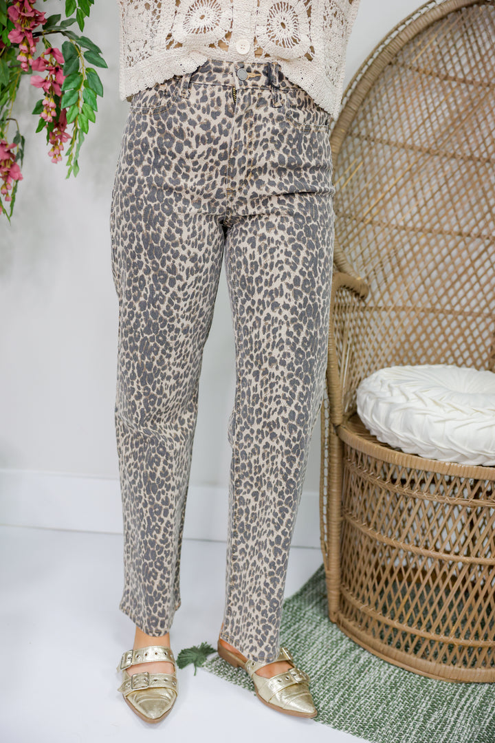 JBD HR Vintage Straight Jeans "Leopard"