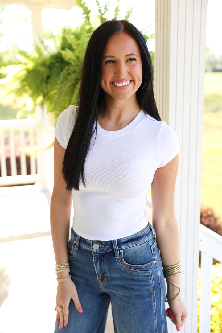 Olivia Basic Top "White"