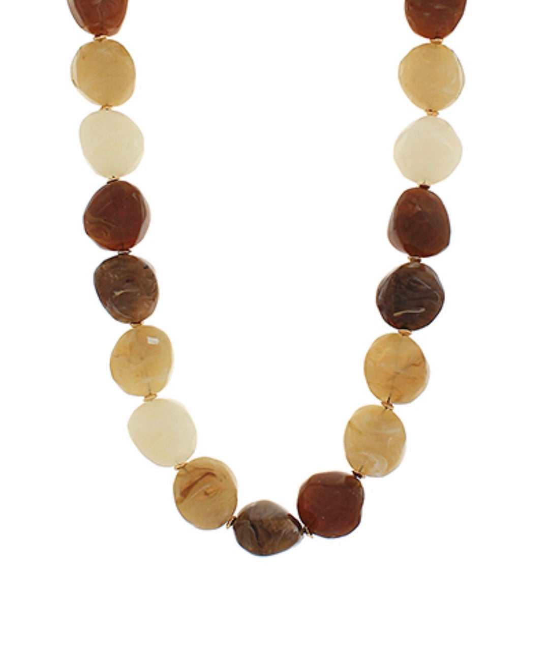 Stone Beaded Necklace "Brown/Multi"