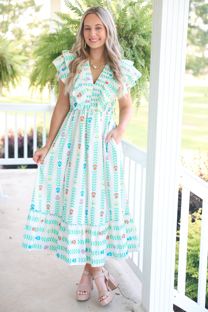 Color Spectrum Dress "Off White"