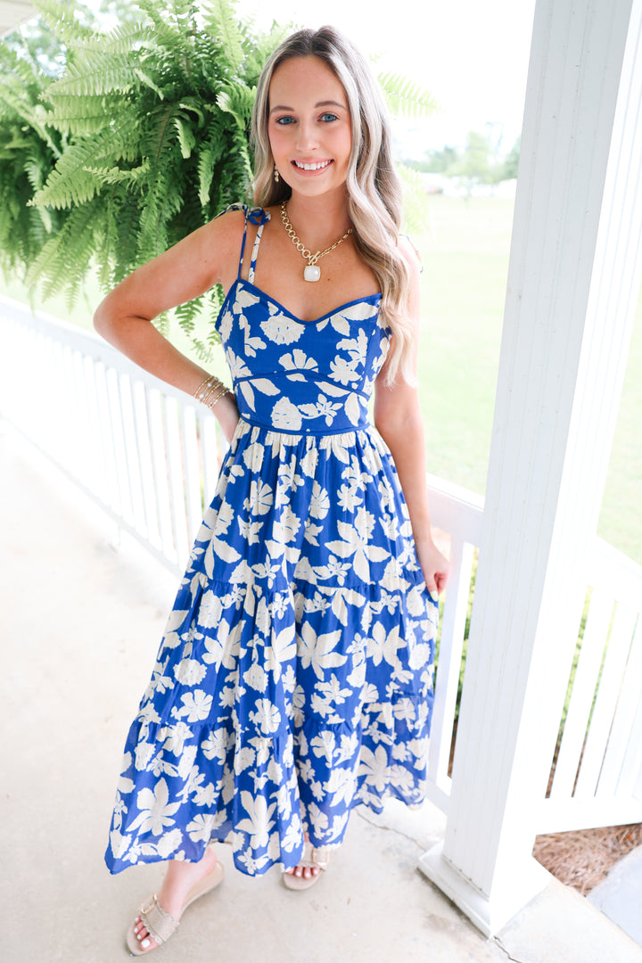 Grad Party Midi Dress "Navy"