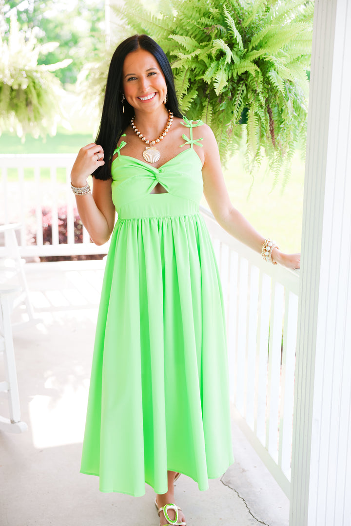 Summer Living Midi Dress "Lime"