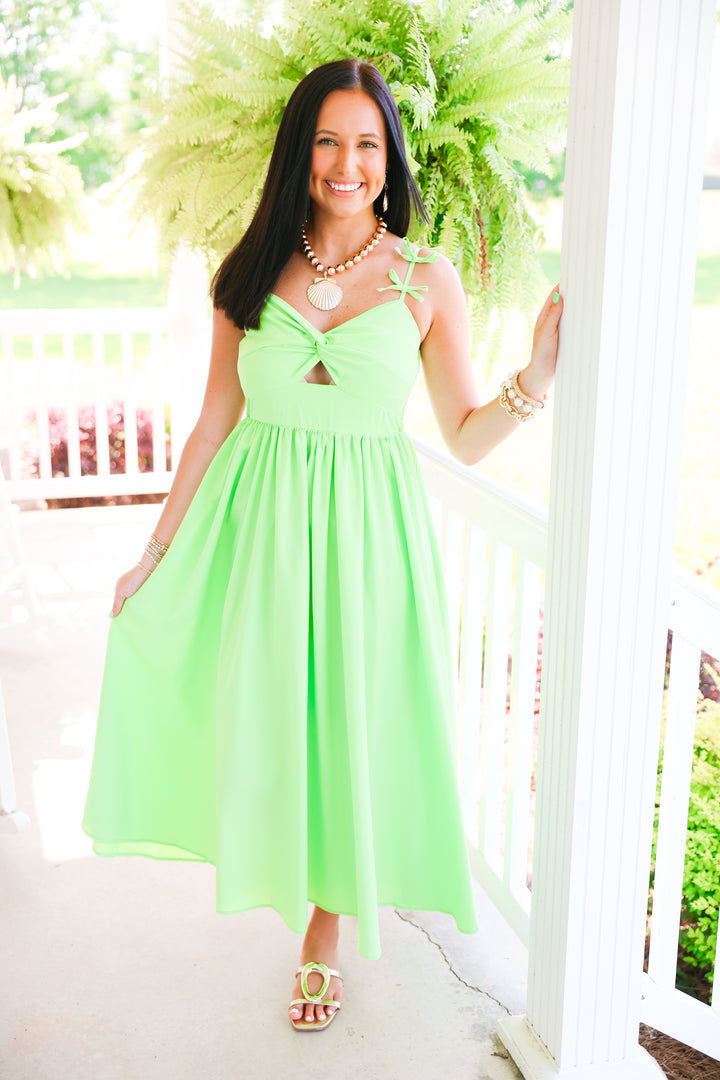 Summer Living Midi Dress "Lime"