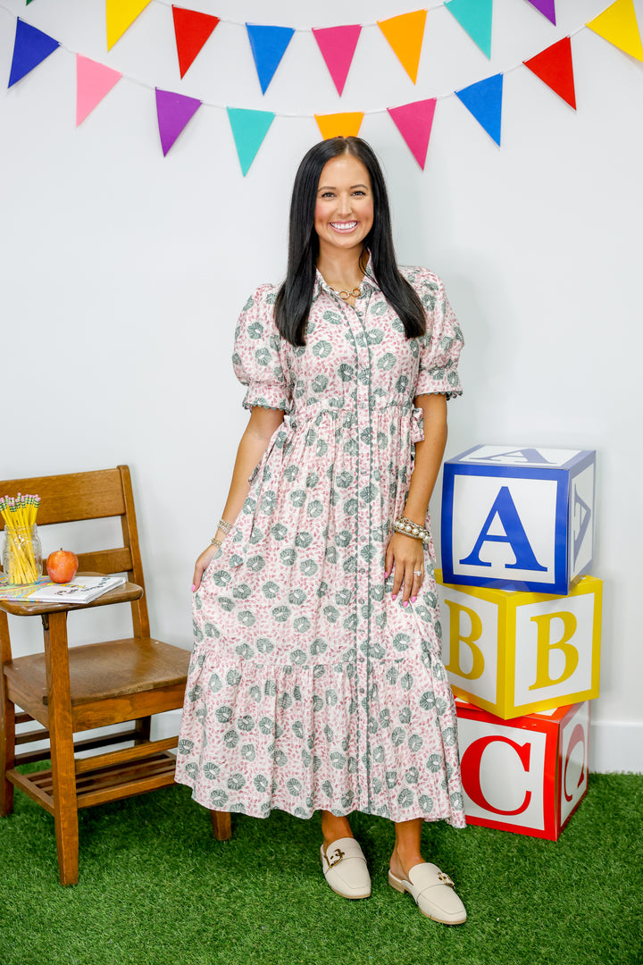 Lily Pad Midi Dress "Artichoke"