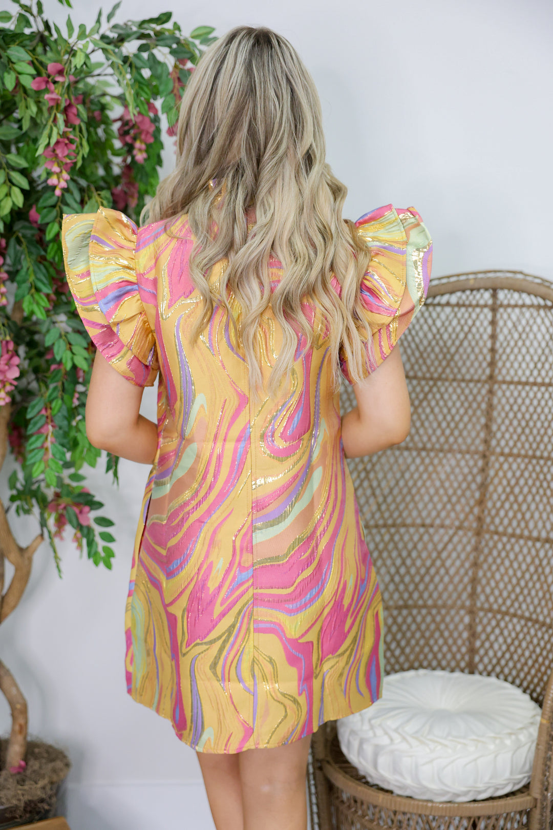 Made of Metallic Dress "Mustard"