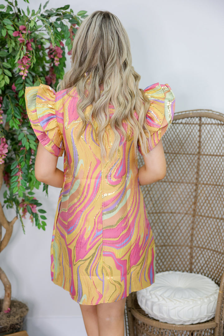 Made of Metallic Dress "Mustard"