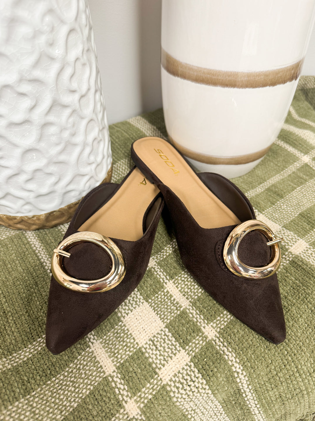 Jamie Pointed Toe Mule "Brown"