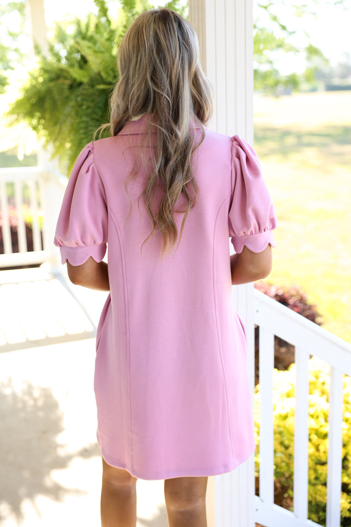 The Palm Breeze Dress "Pink"