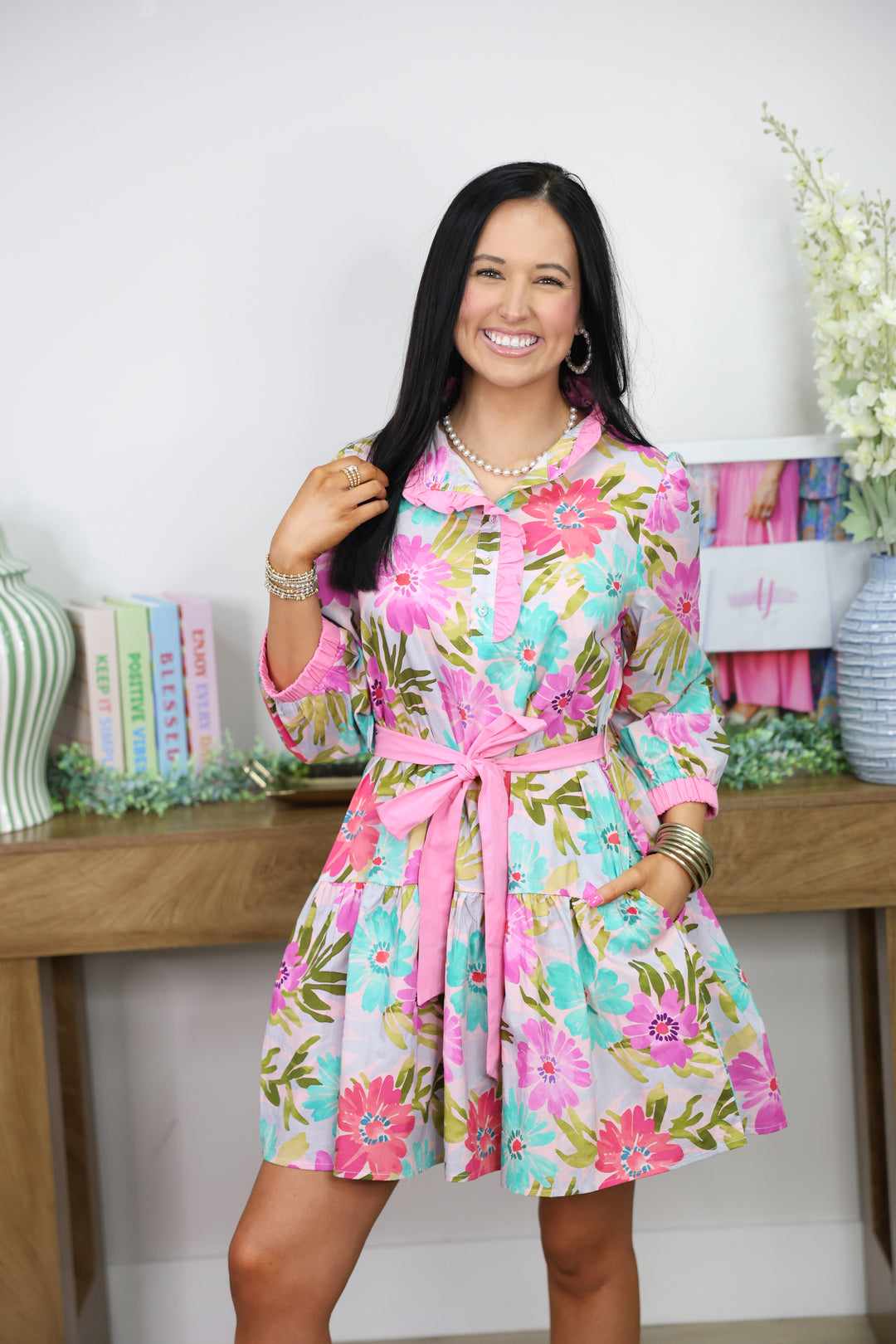 Ever Bloom Dress "Pink Mix"