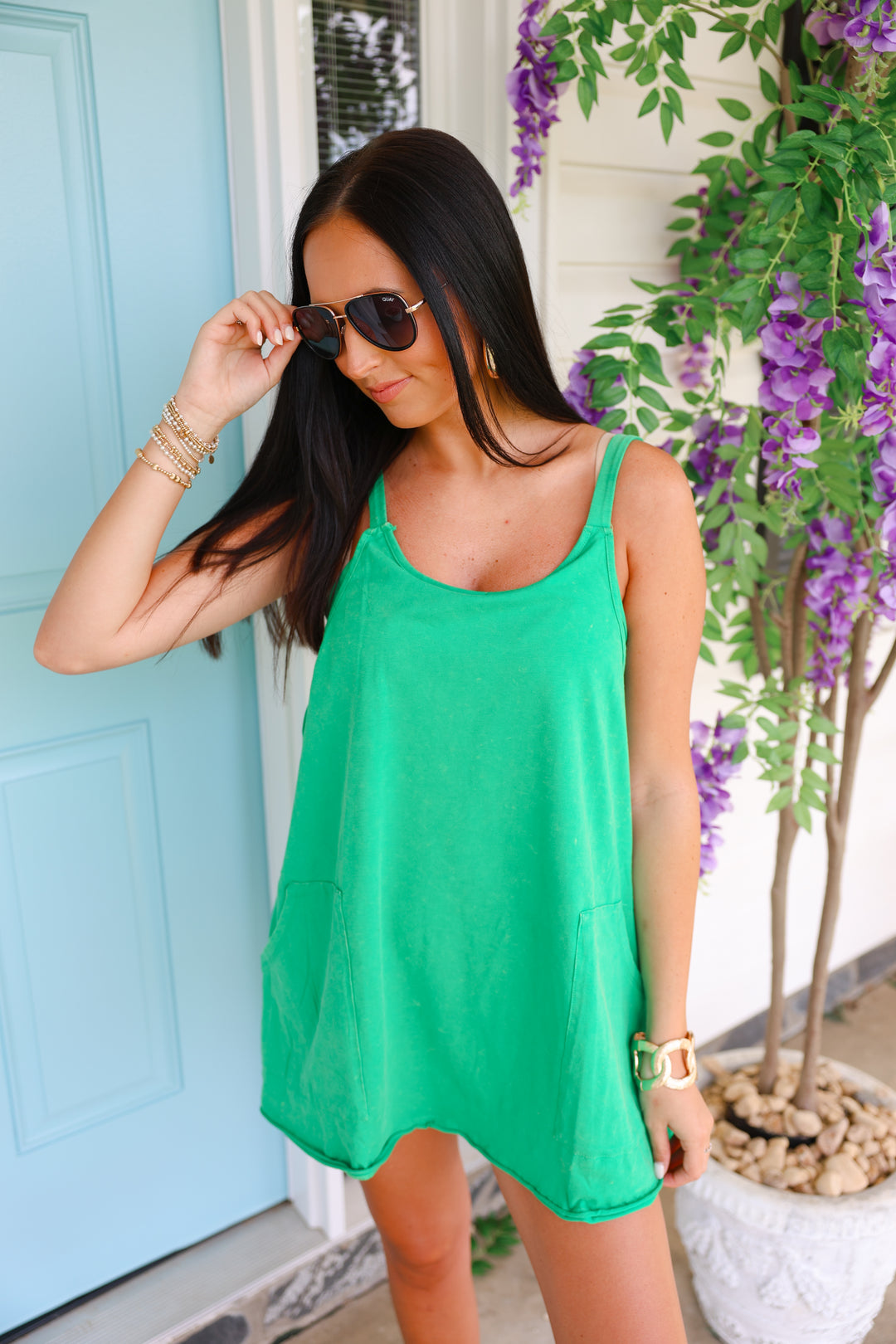 Summer Movement Mini Dress "Green"