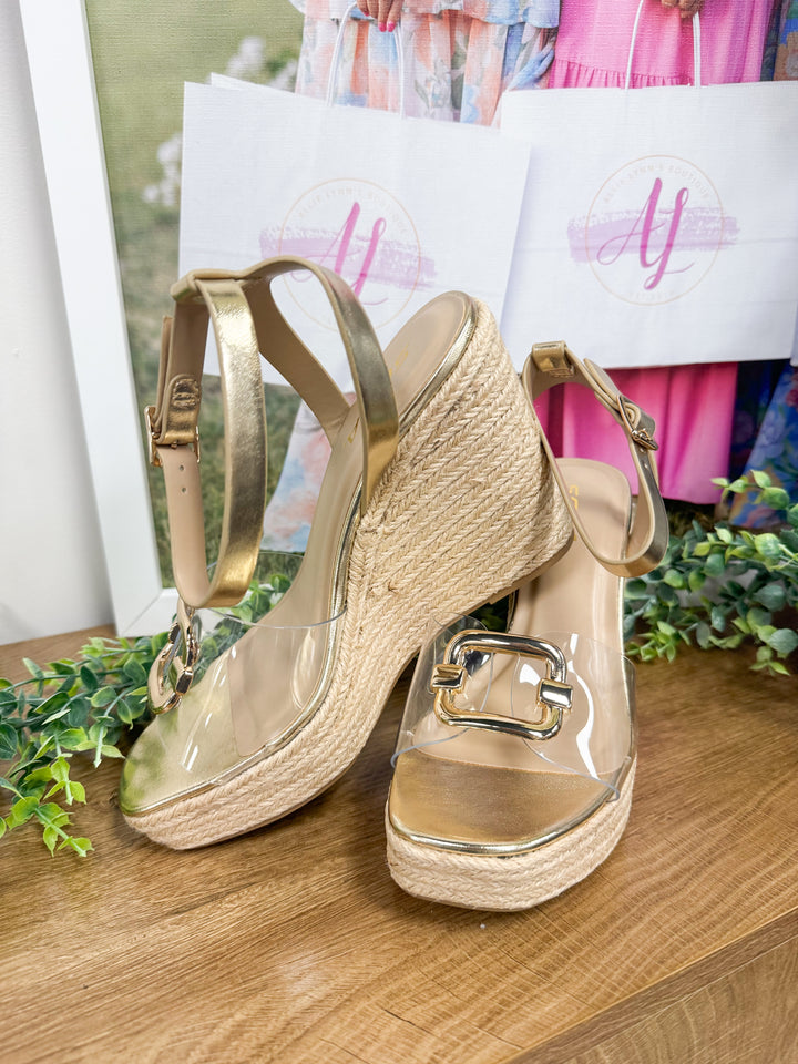 Notice Clear Wedge Sandal