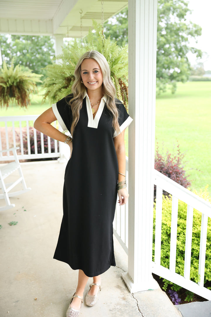 Solid Style Dress "Black"