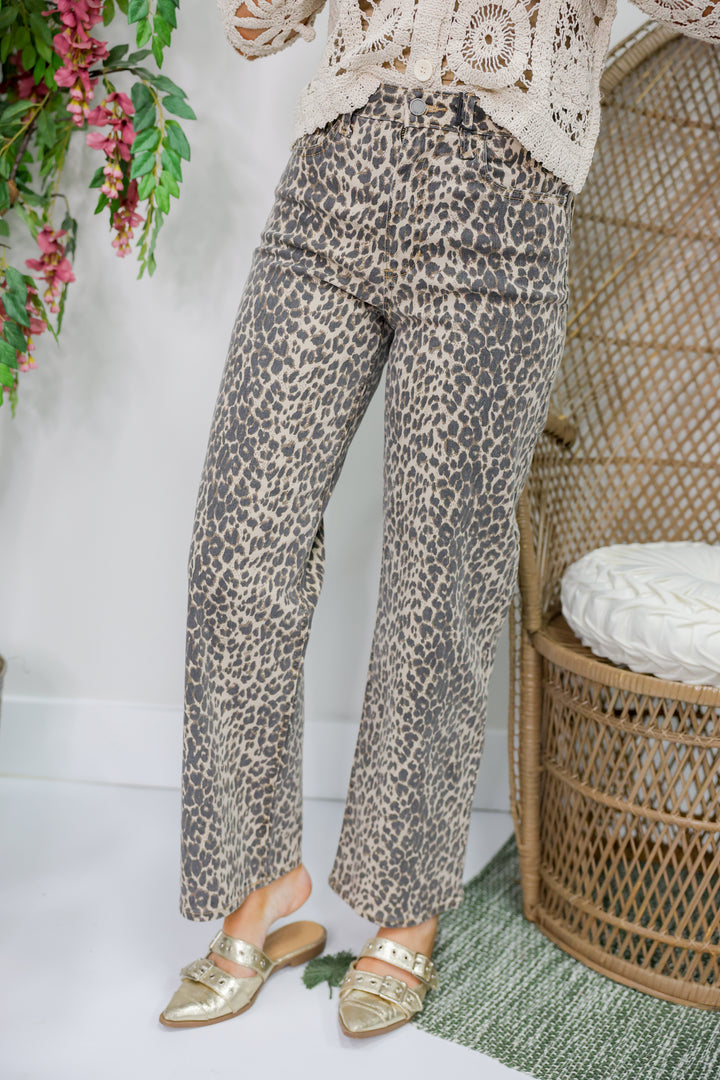 JBD HR Vintage Straight Jeans "Leopard"
