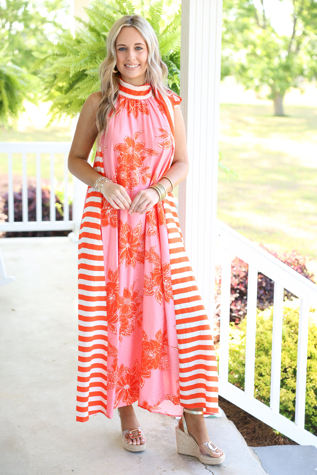 Island Breeze Maxi Dress "Pink"