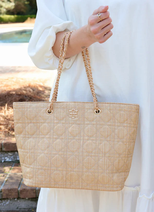 Caroline Hill - Quentin Tote "Natural Quilted LQ"