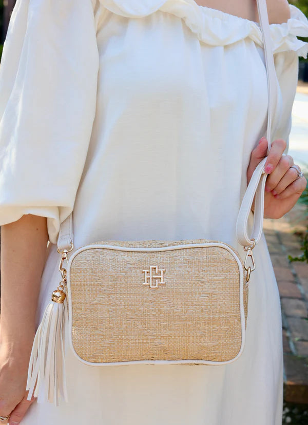 Caroline Hill - Margoe Crossbody "Natural Lattice Cream"