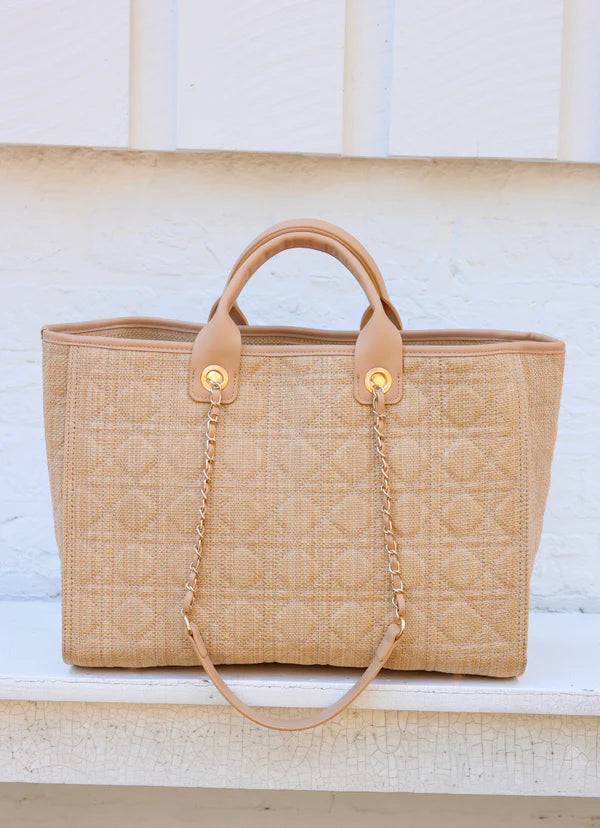 Caroline Hill - Melissa Tote Bag "Natural Quilted LQ"