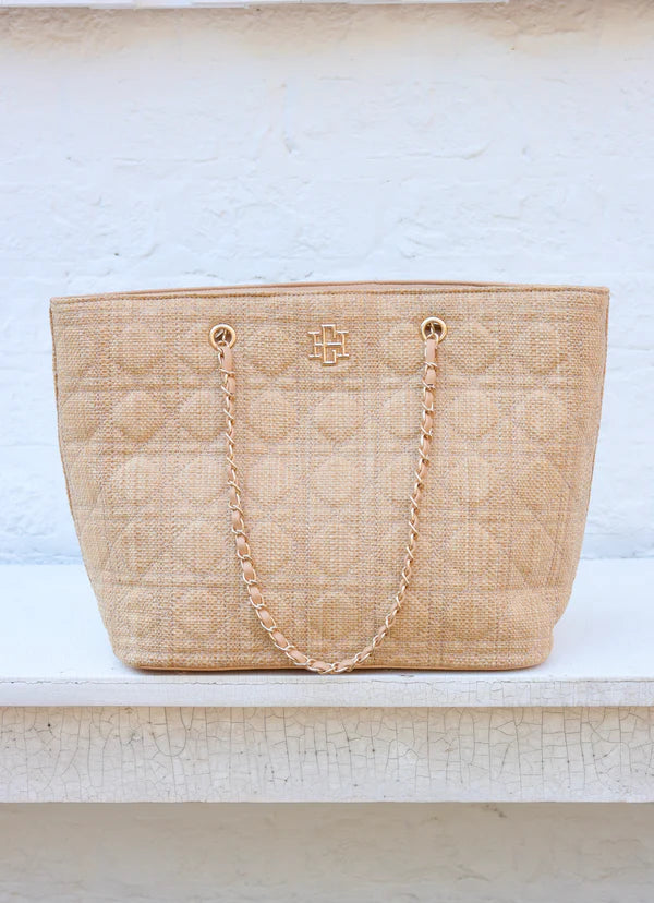 Caroline Hill - Quentin Tote "Natural Quilted LQ"