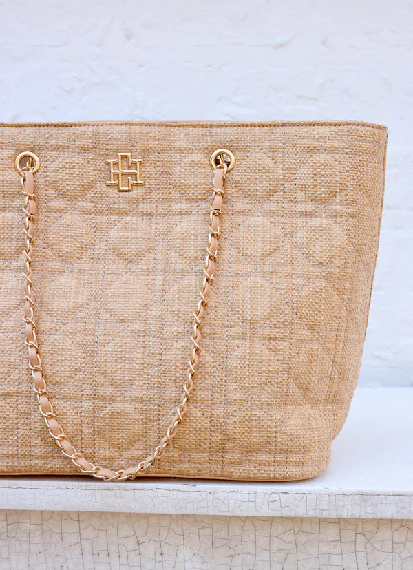 Caroline Hill - Quentin Tote "Natural Quilted LQ"