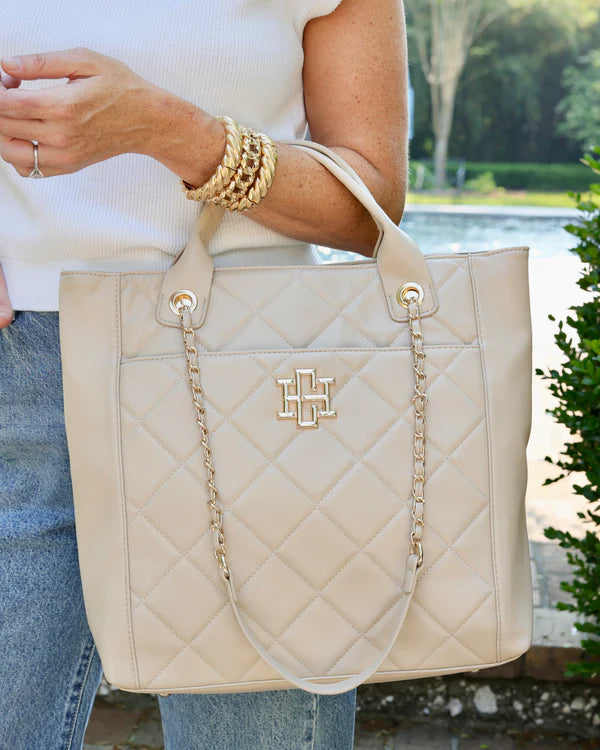 Caroline Hill - Kinzley Tote "Nude Quilted LD"