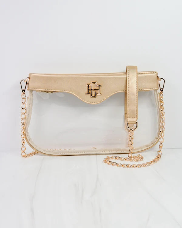 Caroline Hill - Madi Clear Crossbody - Gold