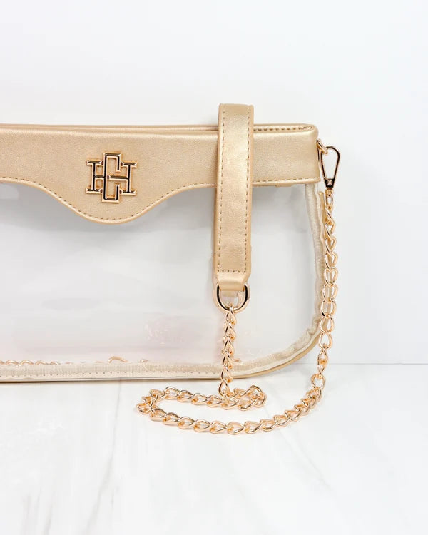 Caroline Hill - Madi Clear Crossbody - Gold