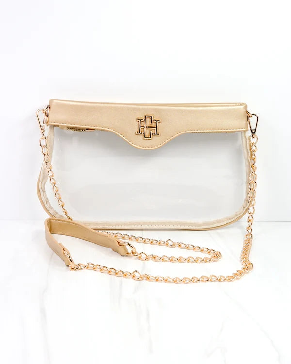 Caroline Hill - Madi Clear Crossbody - Gold