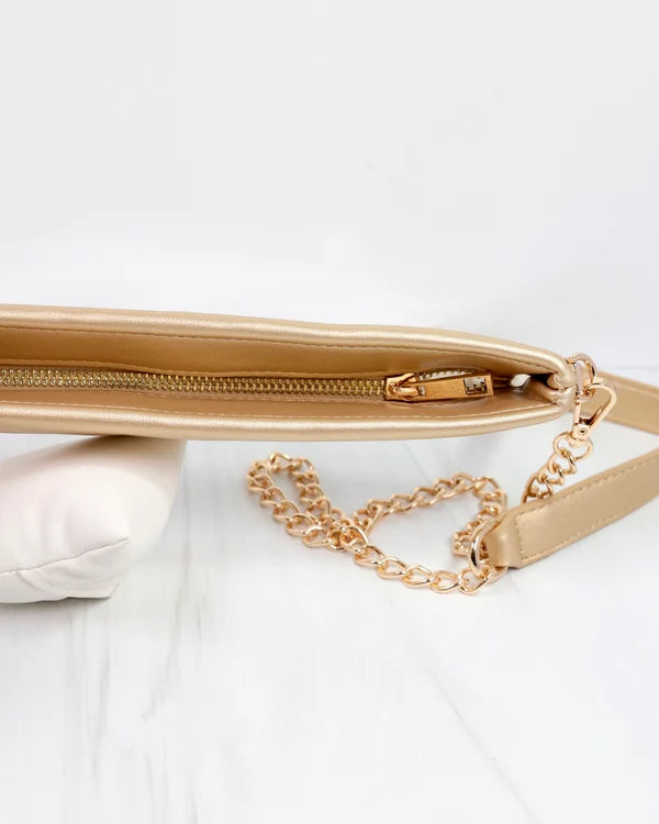 Caroline Hill - Madi Clear Crossbody - Gold