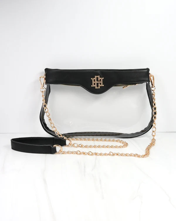 Caroline Hill - Madi Clear Crossbody - Black