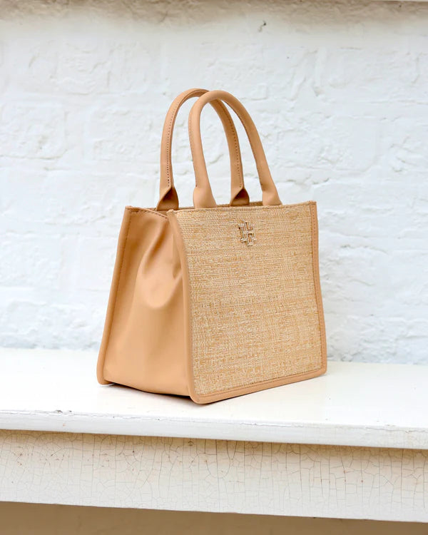 Caroline Hill - Ricky Mini Tote "Natural Lattice"