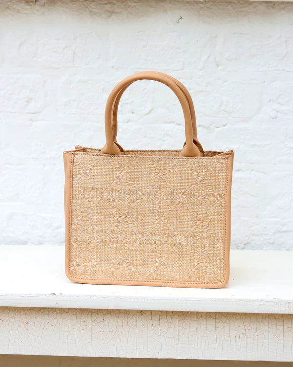 Caroline Hill - Ricky Mini Tote "Natural Lattice"