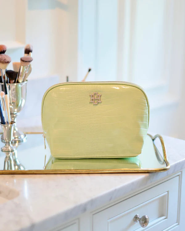 Caroline Hill - Capri Large Pouch "Lime EC"
