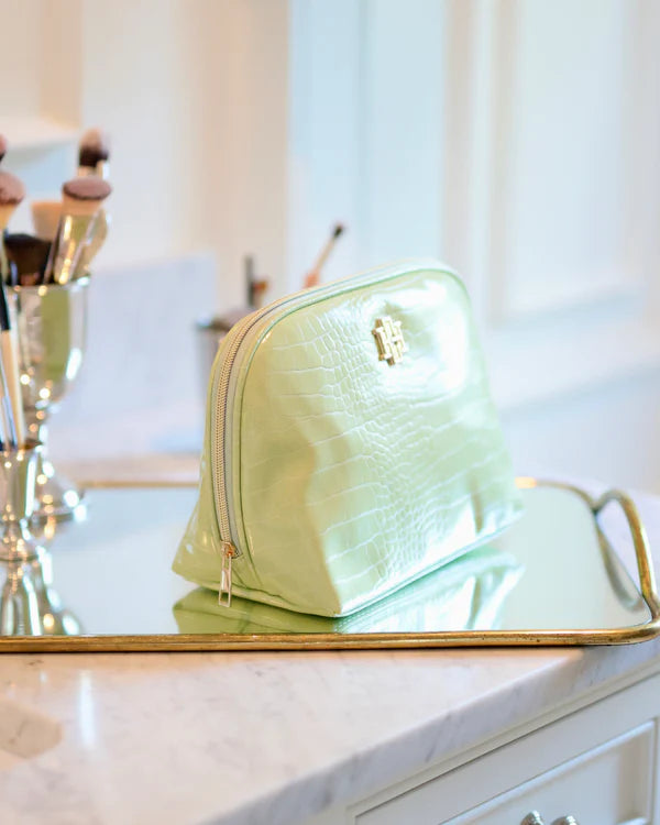 Caroline Hill - Capri Large Pouch "Lime EC"