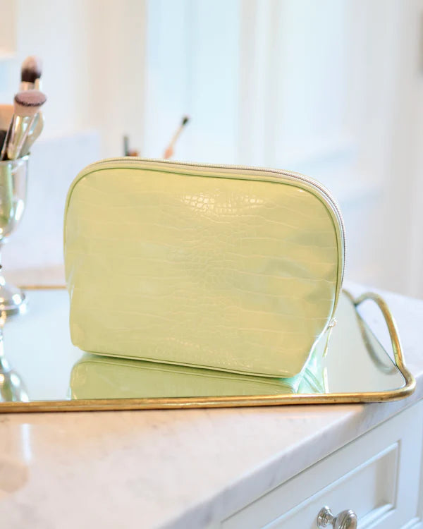 Caroline Hill - Capri Large Pouch "Lime EC"