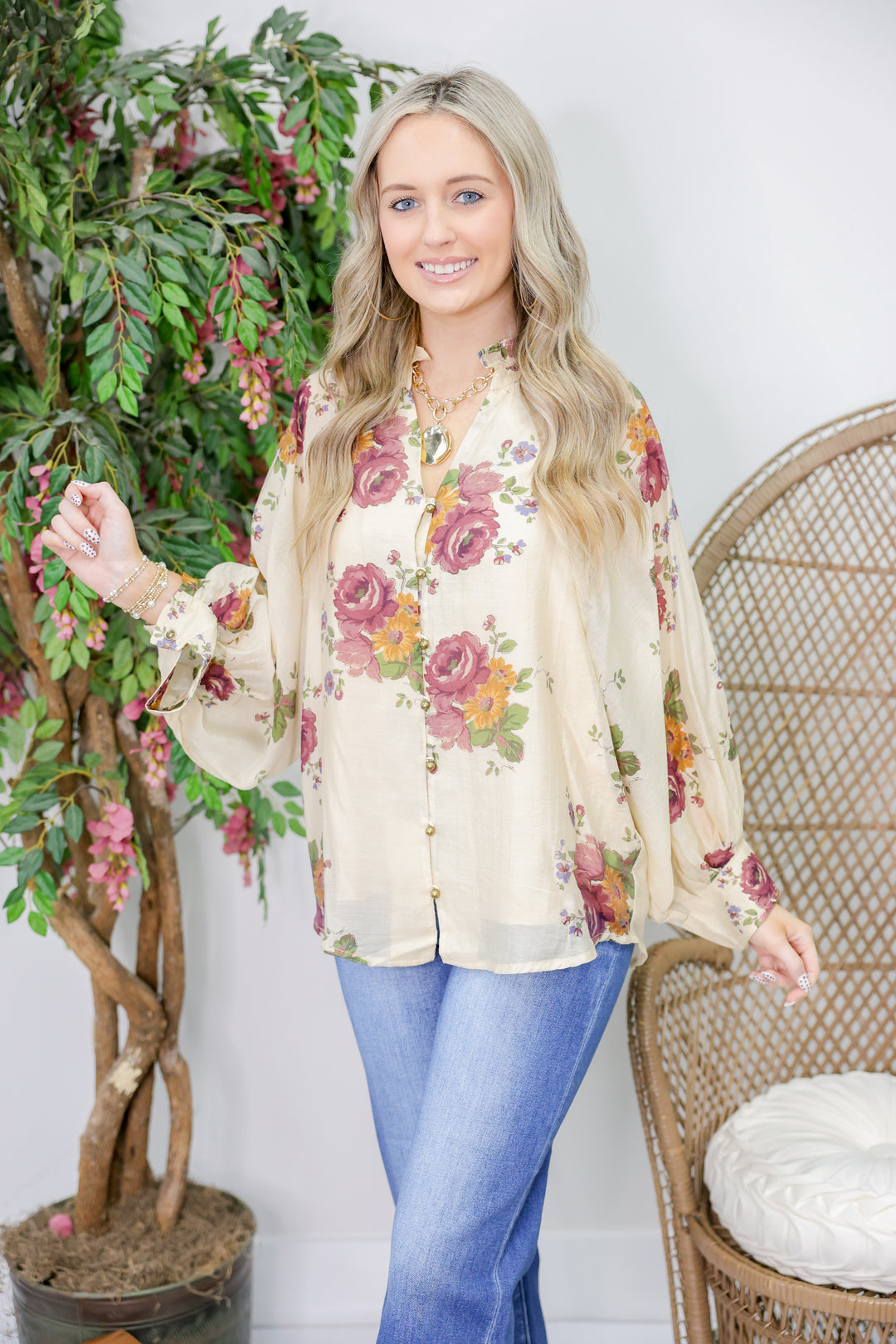 Warm Petal Whisper Top "Ecru"