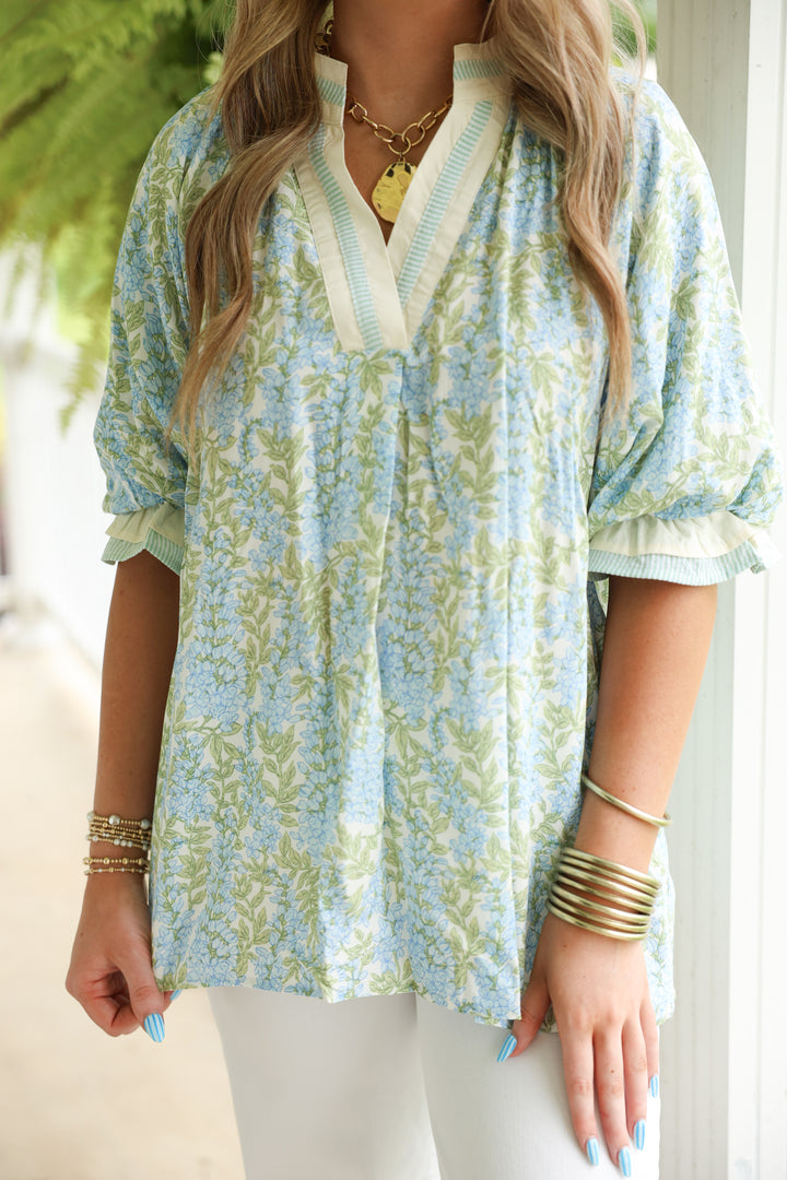 Sunny Sky Printed Top