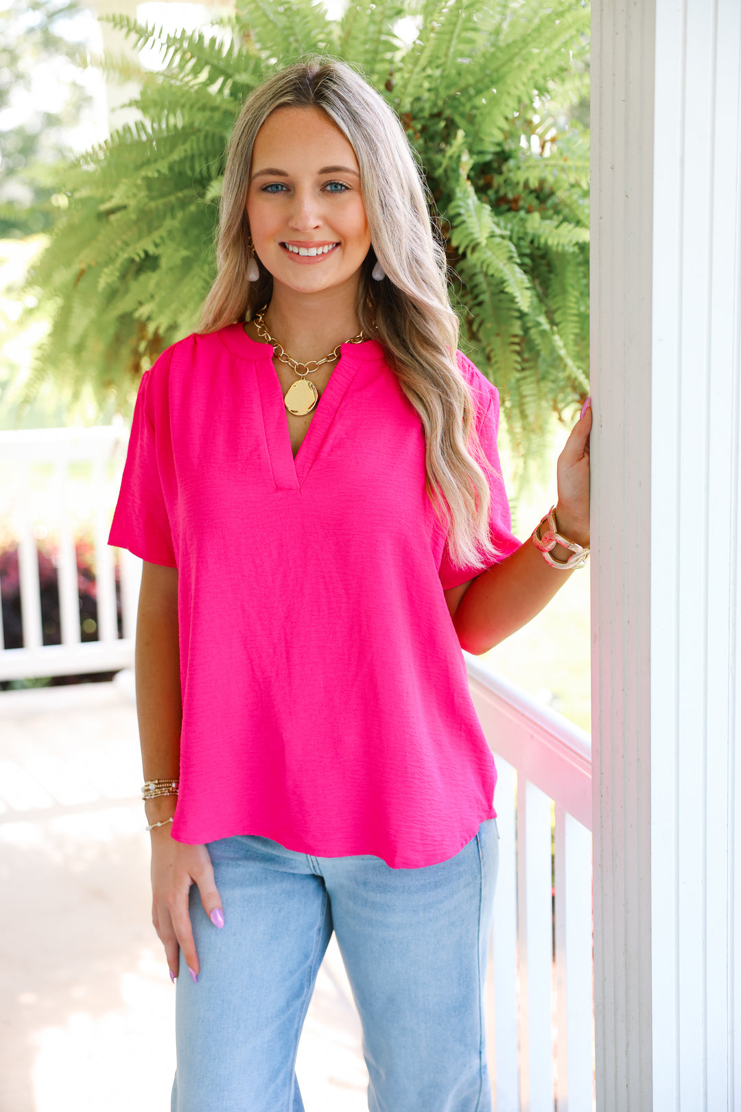 Everyday Solid Top "Hot Pink"
