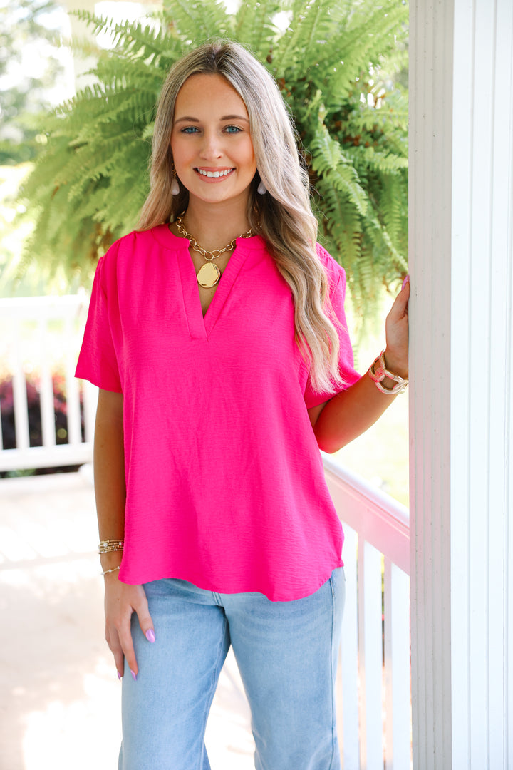 Everyday Solid Top "Hot Pink"