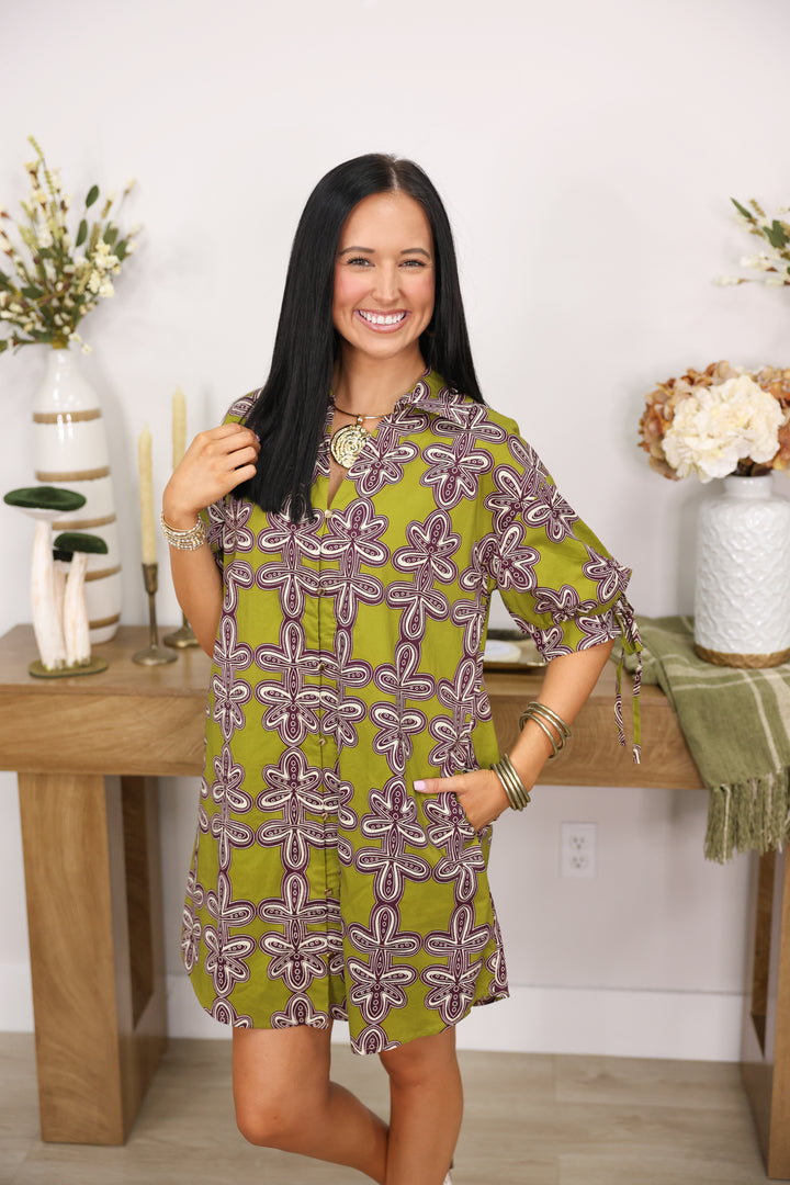 The Grove House Dress "Martini Olive"