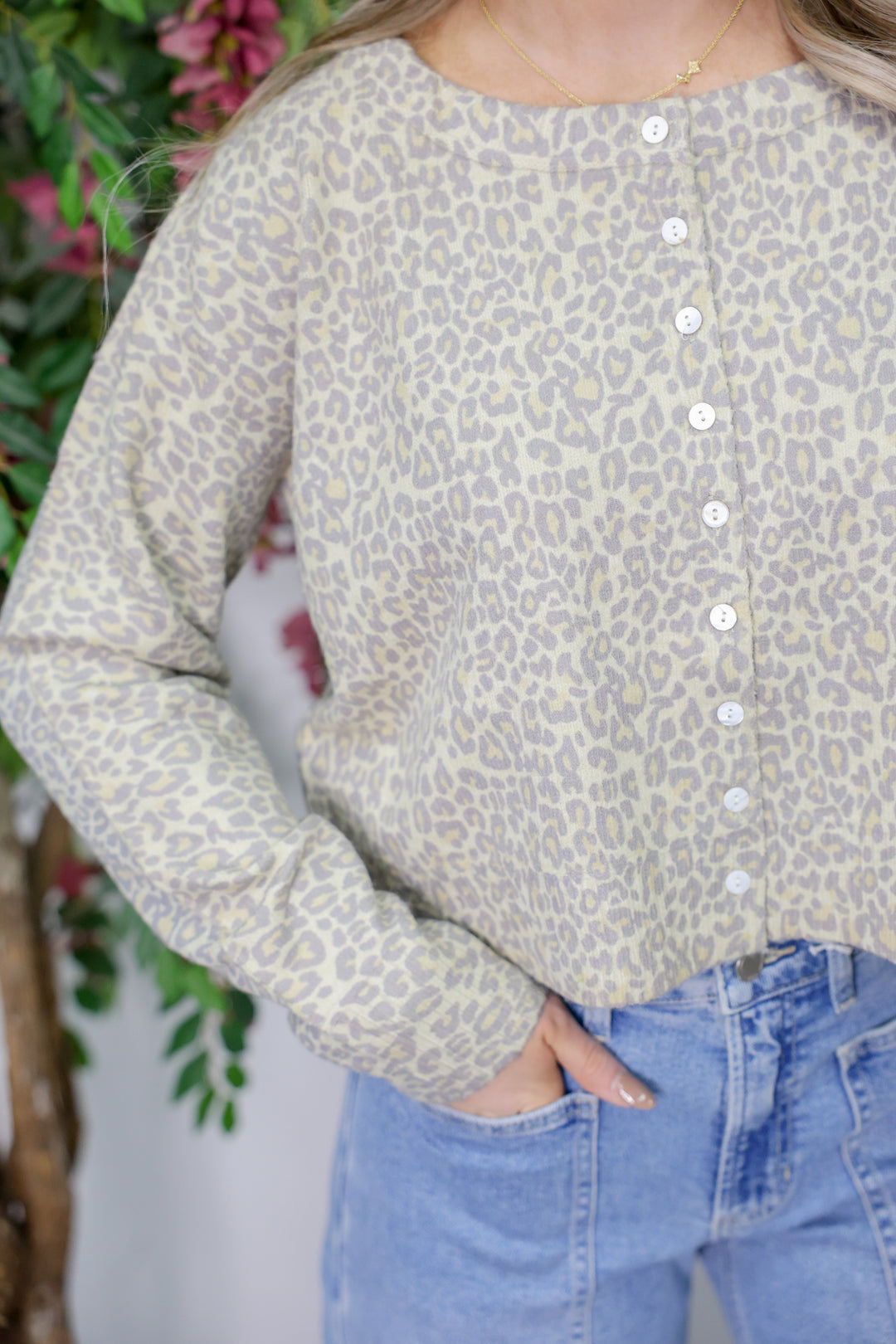 Leopard Vintage Button Up Cardigan