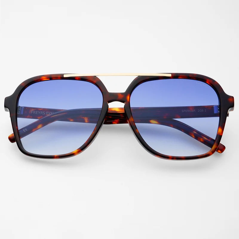 FREYRS - Spencer Unisex Aviator Sunglasses - Tortoise/Blue