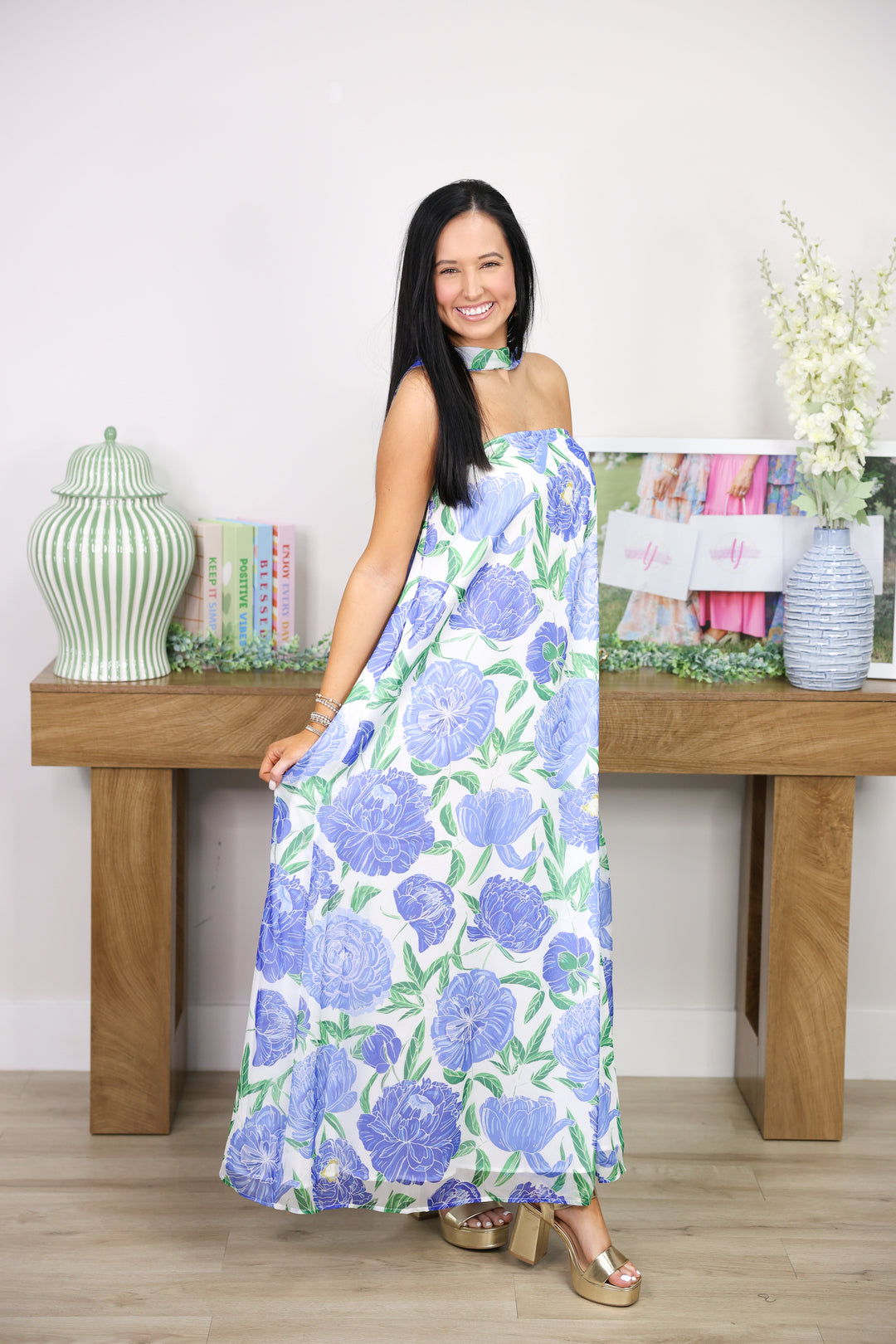 Hydrangea Haven Dress "Blue"