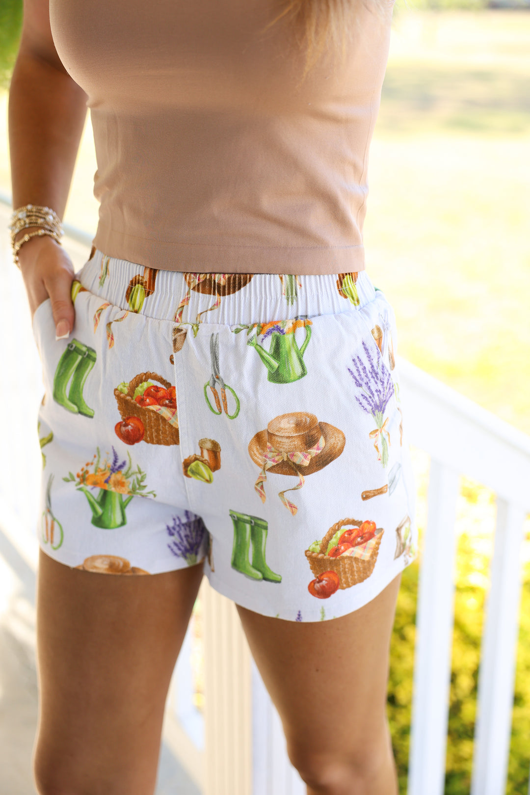 Garden Print Shorts